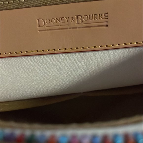Dooney & Bourke Crayon Doodle Leather and Canvas Bag - Picture 1 of 4